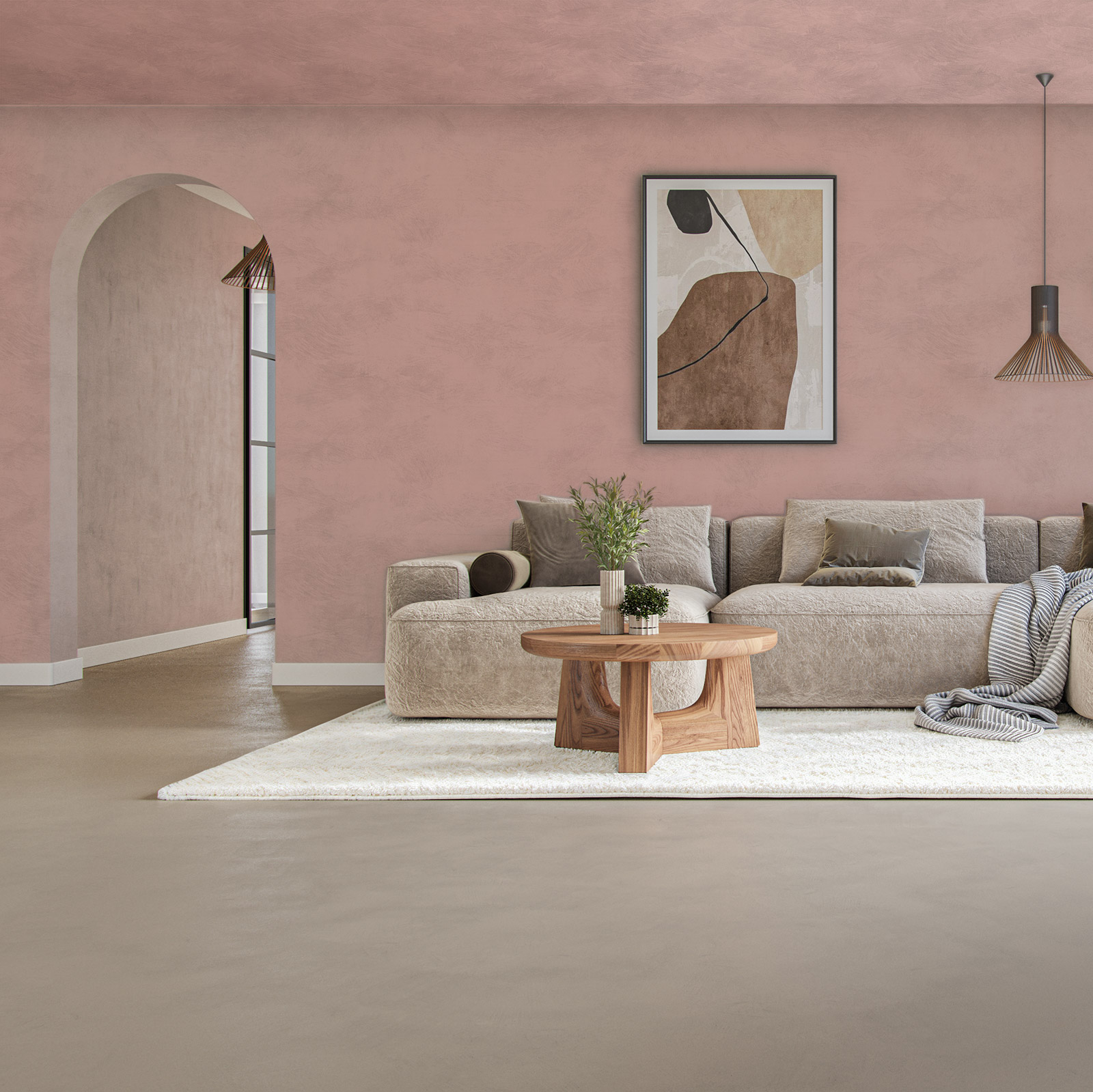 Lava Verf Blush Woonkamer