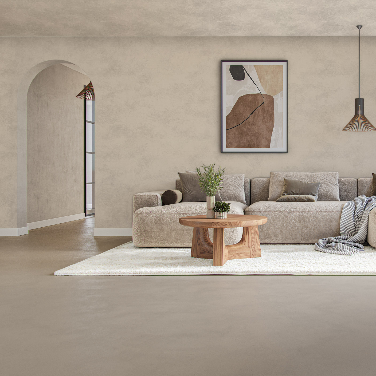Lava Verf Moss Grey Woonkamer